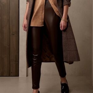 Banana Republic Faux Leather Pants/ Leggings Brown Size Petite XS